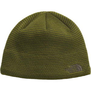 THE NORTH FACE Jim Beanie | Classic Fit, Winter Hat for Men & Women, Warm Fleece Headband & Embroidered Logo(Forest Olive/Moss Green/New Taupe Green Stripe)