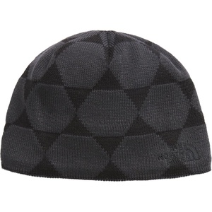 THE NORTH FACE Jim Beanie | Classic Fit, Winter Hat for Men & Women, Warm Fleece Headband & Embroidered Logo(Tnf Black/Asphalt Grey Geodesic Jacquard)