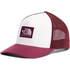 THE NORTH FACE Keep It Patched Trucker | Deep Fit Snapback Hat for Men & Women With Breathable Mesh Panels(Burgundy Crush/White Dune)