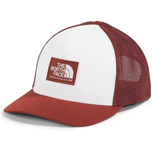THE NORTH FACE Keep It Patched Trucker | Deep Fit Snapback Hat for Men & Women With Breathable Mesh Panels(Iron Clay/White Dune)