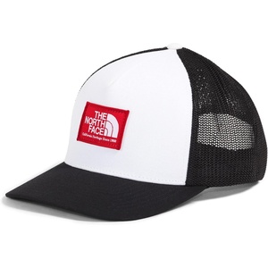 THE NORTH FACE Keep It Patched Trucker | Deep Fit Snapback Hat for Men & Women With Breathable Mesh Panels(Tnf Black/Horizon Red/Tnf White)