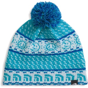 THE NORTH FACE Kids’ Cabin Ski Tuke | Winter Hat With Novelty Jacquard Graphic, Sustainable Fabric, Removable Pom(Polar Haze Jacquard)