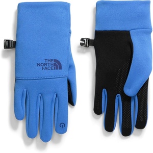 THE NORTH FACE Little Kids’ Recycled Etip Glove – Touchscreen Compatible, Gripper Dots, Stretchy Fleece Lining, Pairing Clip(Active Blue)