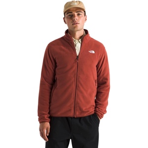 THE NORTH FACE Men’s Glacier Fleece Jacket | Zippered Hand Pockets & Stretch Binding on the Collar, Cuffs & Hem(Iron Clay)