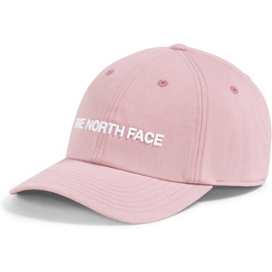 THE NORTH FACE Roomy Norm Hat | Classic Fit Ball Cap for Men & Women, Embroidered Logo, Adjustable Strap & Silver Buckle(Metal Pink/Horizontal Logo)