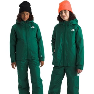 THE NORTH FACE Teen Freedom Triclimate Jacket | Heatseeker Insulation & Water Repellent, Helmet Compatible Hood, Goggle Wipe(Evergreen)