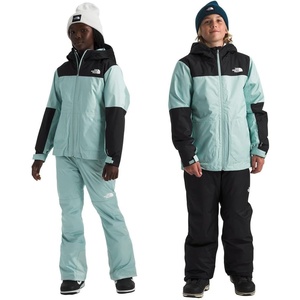THE NORTH FACE Teen Freedom Triclimate Jacket | Heatseeker Insulation & Water Repellent, Helmet Compatible Hood, Goggle Wipe(Muted Pine)