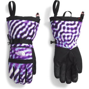 THE NORTH FACE Women’s Montana Ski Glove |Touchscreen Compatible, Water & Wind Resistant, Adjustable Shockcord Hem(TNF Purple The Lift Print)