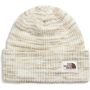 THE NORTH FACE Women’s Salty Bae Lined Beanie | Cuffed Winter Hat, Cozy Knit Lining & Woven Label(White Dune)