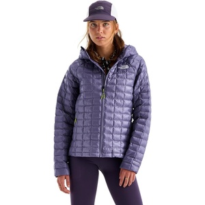 THE NORTH FACE Women’s Thermoball Hooded Jacket | High Loft Insulation, Wind & Water Resistant, Adjustable Hood & Zip Pockets(Grounded Plum)
