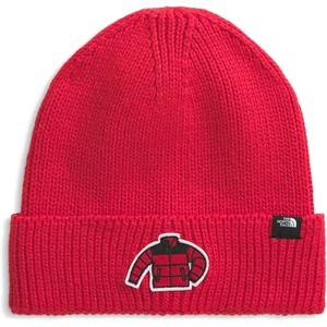 The North FACE Unisex-Adult TNF Logo Box Cuffed Beanie(Tnf Red/Icon Patch)
