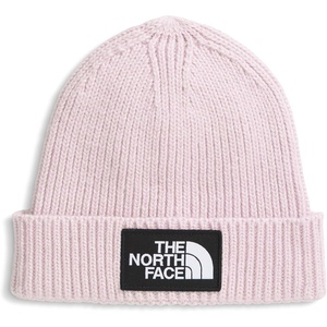 The North Face Kids’ Baby Logo Box Beanie | Woven Logo Patch, Cuffed Design, Sustainable Fabric(Pale Blossom)