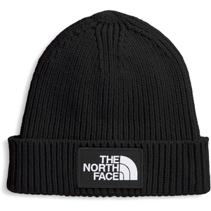 The North Face Kids’ Baby Logo Box Beanie | Woven Logo Patch, Cuffed Design, Sustainable Fabric(Tnf Black)