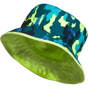 The North Face Kids Class V Reversible Bucket (Big Kid)(Summit Navy Nature Camo Print/Led Yellow)