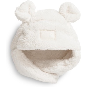 The North Face Kids’ Trapper | Warm Winter Hat for Toddlers with Soft Fleece Lining, Cute Bear Ears & Cozy Earflaps(White Dune)