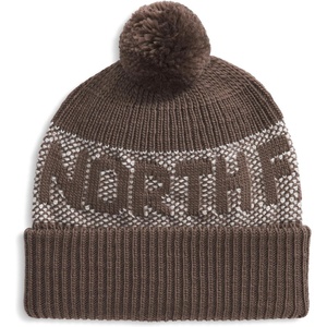 The North Face Unisex Adult Retro Cabin Beanie(Smokey Brown/White Dune)
