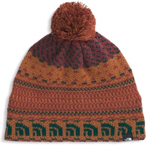 The North Face Womens Cabin Ski Tuke(Burnt Umber Jacquard/Pom)