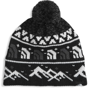 The North Face Womens Cabin Ski Tuke(Tnf Black Jacquard/Pom)