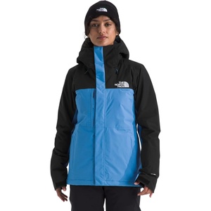 The North Face Womens Freedom Insulated Jacket (Standard & Plus Size) | Water Repellent Finish, Helmet Compatible Hood(Tnf Black/Marina Blue)
