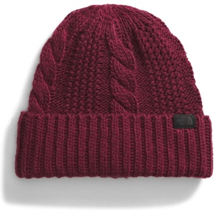 The North Face Women’s Oh Mega Beanie | Classic Fit, Winter Hat with Soft Cable Knit Texture, Adjustable Cuff(Alpine Plum)