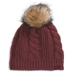 The North Face Womens Oh Mega Fur Pom Lined Beanie(Sumac)