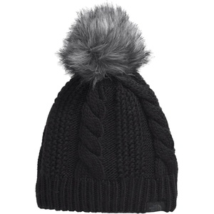 The North Face Womens Oh Mega Fur Pom Lined Beanie(Tnf Black)