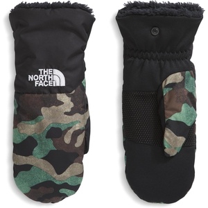 The North Face boys Shasta Mitt – Touchscreen Compatible, Water Repellent, Moisture Wicking, Wind Resistant, Fleece Lining(Tnf Black Tnf Camo Small Print/Tnf Black)