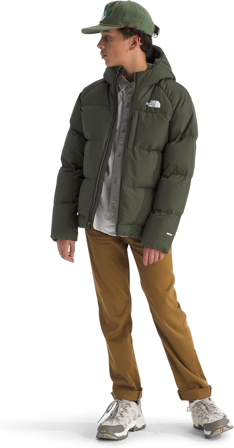 image:imageNorth Down Hooded Jacket BoysNew Taupe Green
