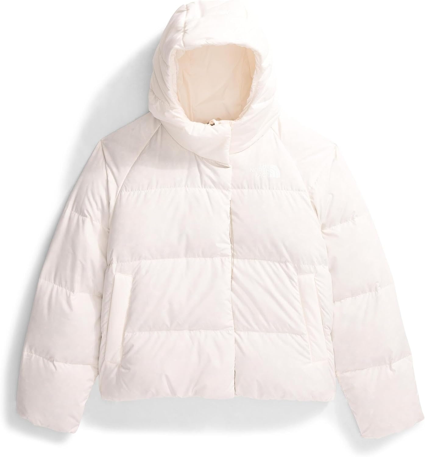 image:imageNorth Down Hooded Jacket GirlsWhite Dune