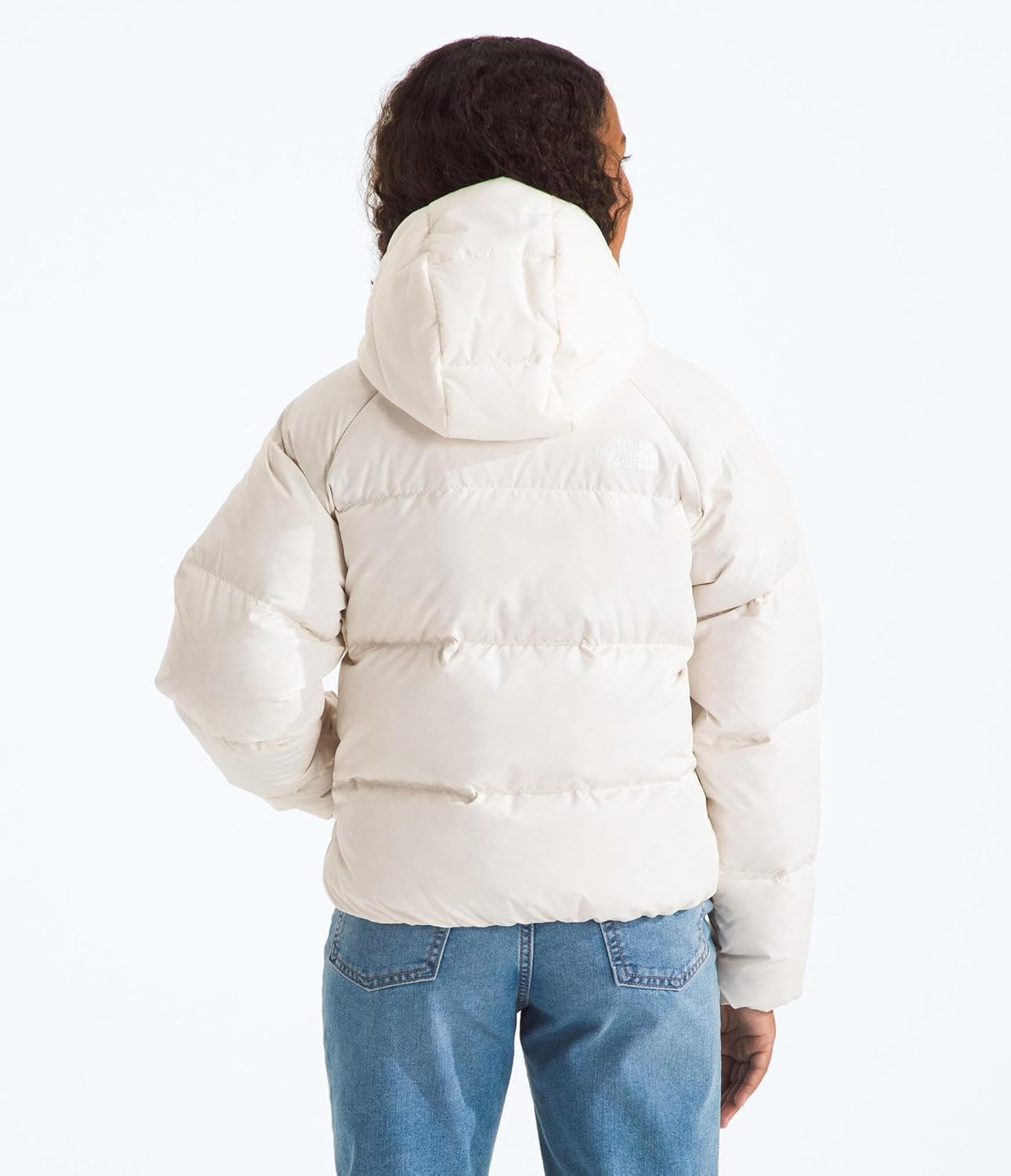 image:imageNorth Down Hooded Jacket GirlsWhite Dune