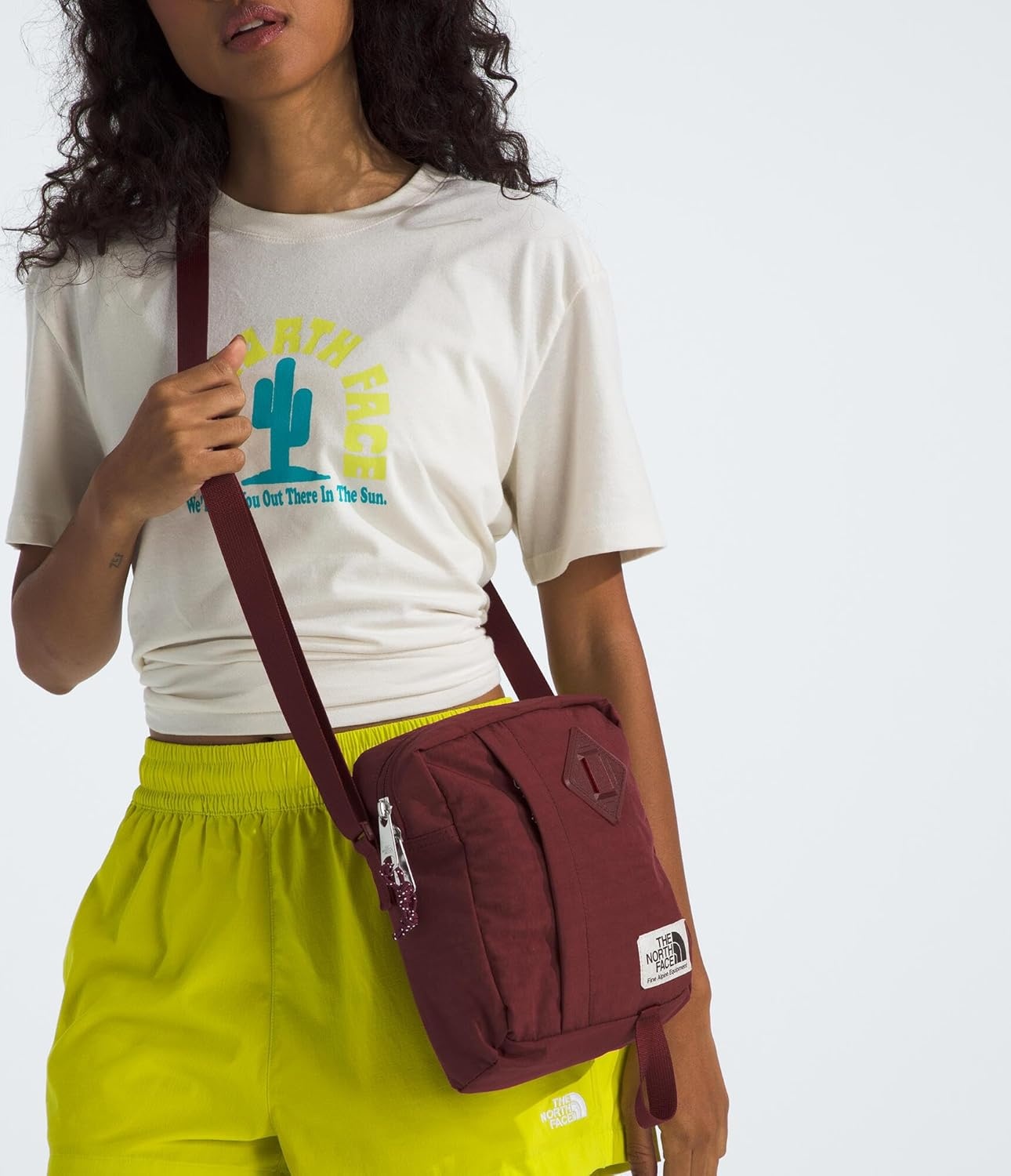 image:imageTHE NORTH FACE Berkeley Crossbody Bag Adjustable Strap Waterrepellent Finish Internal Divider amp External PocketSumacAlpine Plum
