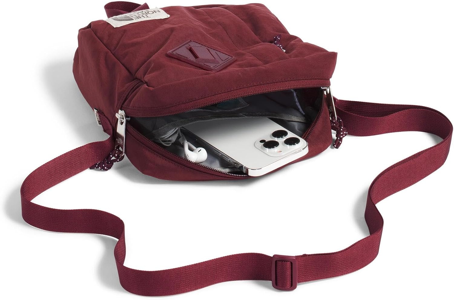 image:imageTHE NORTH FACE Berkeley Crossbody Bag Adjustable Strap Waterrepellent Finish Internal Divider amp External PocketSumacAlpine Plum