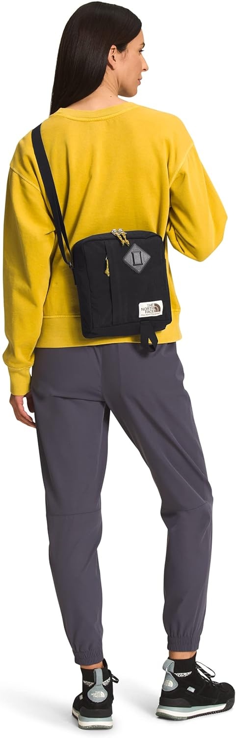 image:imageTHE NORTH FACE Berkeley Crossbody Bag Adjustable Strap Waterrepellent Finish Internal Divider amp External PocketTnf BlackMineral Gold