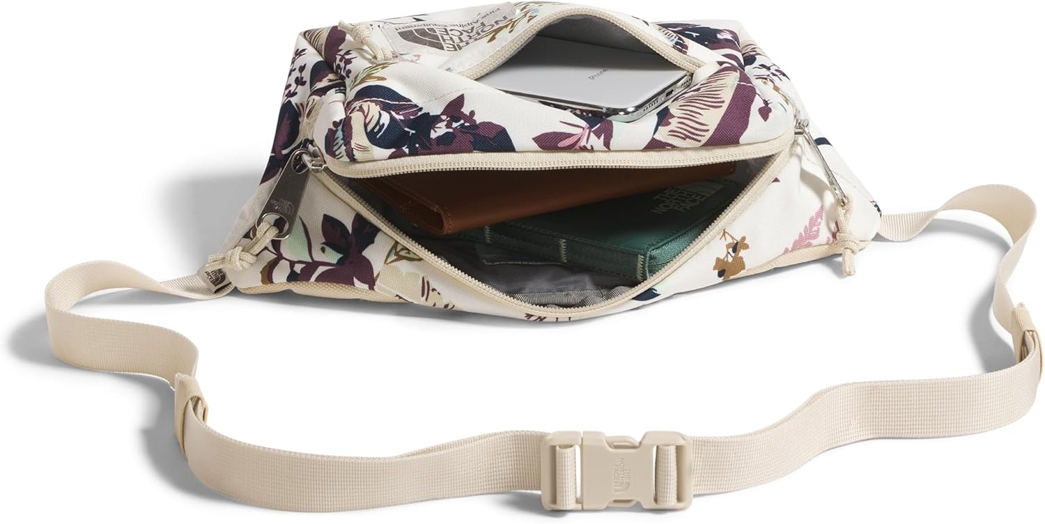 image:imageTHE NORTH FACE Berkeley Lumbar Bag Waterrepellent Fanny Pack for Men amp Women External Pocket amp Adjustable StrapWhite Dune Leaf Toss Print