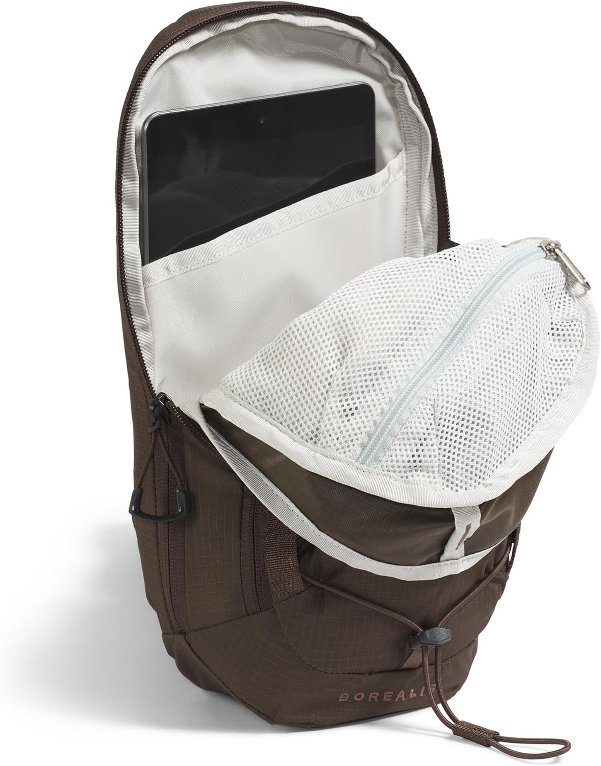 image:imageTHE NORTH FACE Borealis SIing Bag Crossbody Adjustable Strap Water Repellent Finish Multiple Compartments Tablet SleeveSmokey BrownLatte