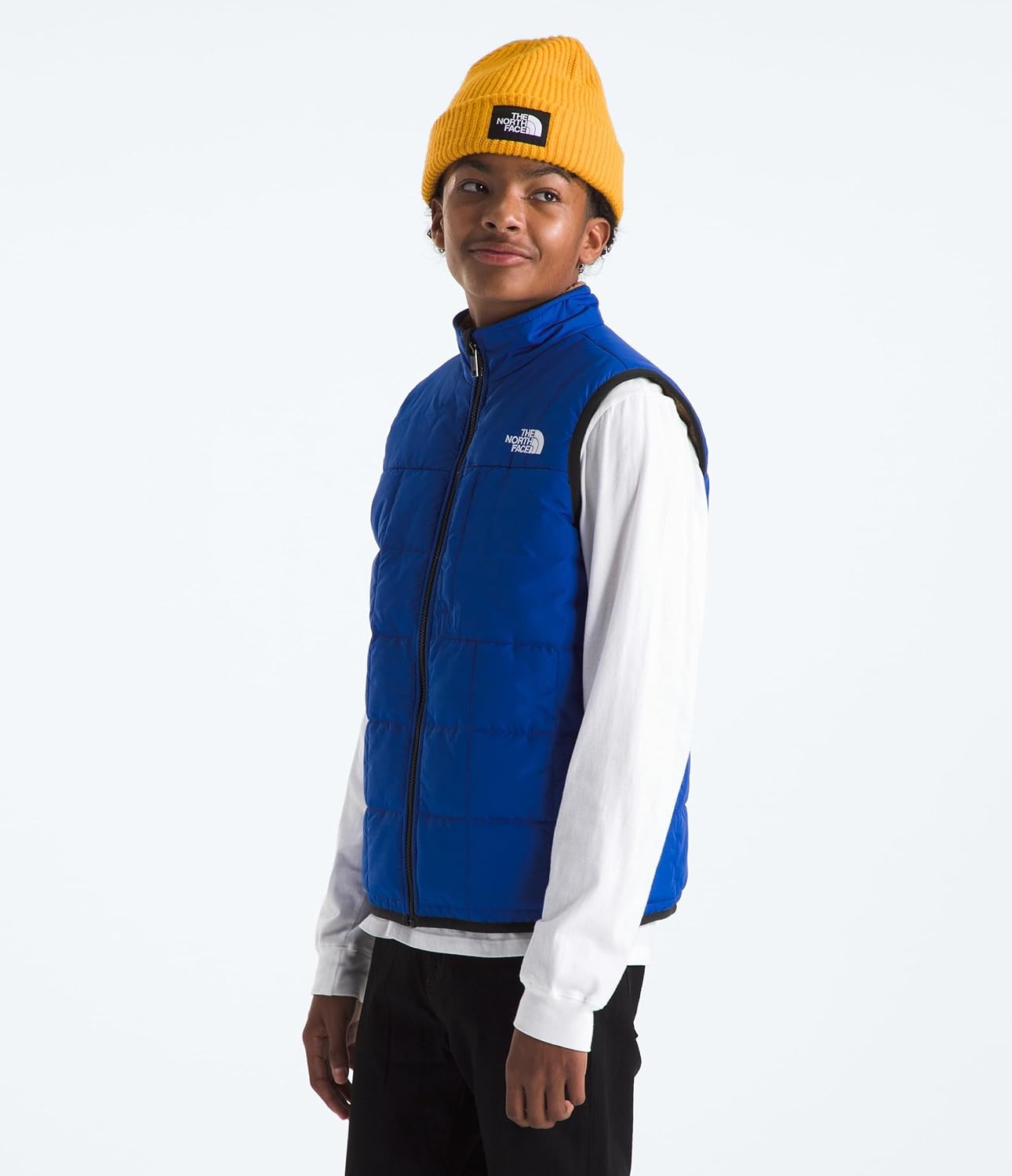 image:imageTHE NORTH FACE Boys Reversible Shasta Vest Midweight Puffer Vest With Synthetic Insulation Fleece Lining amp Water RepellentTnf Blue