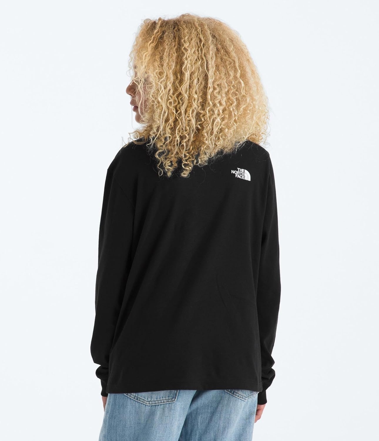 image:imageTHE NORTH FACE Evolution Half Dome Longsleeve Tee Cotton Shirt for Boys amp Girls With a Front Logo Graphic amp Setin SleevesTnf Black