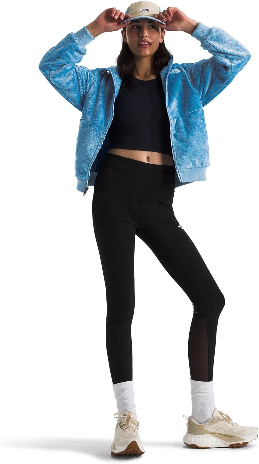 image:imageTHE NORTH FACE Girls Osito Full Zip Hoodie Fleece Hooded Jacket With Hand Pockets amp Durable Ribbed CollarDark Cornflower