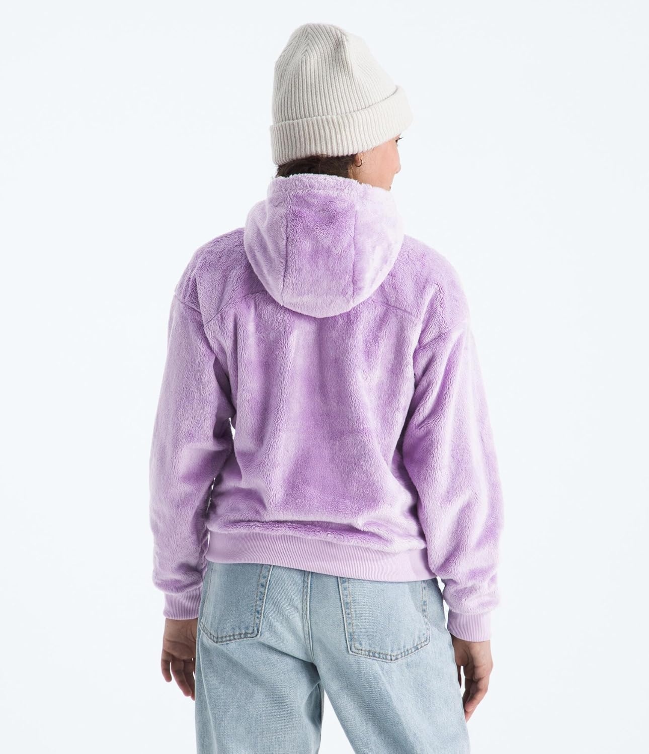 image:imageTHE NORTH FACE Girls Osito Full Zip Hoodie Fleece Hooded Jacket With Hand Pockets amp Durable Ribbed CollarLite Lilac