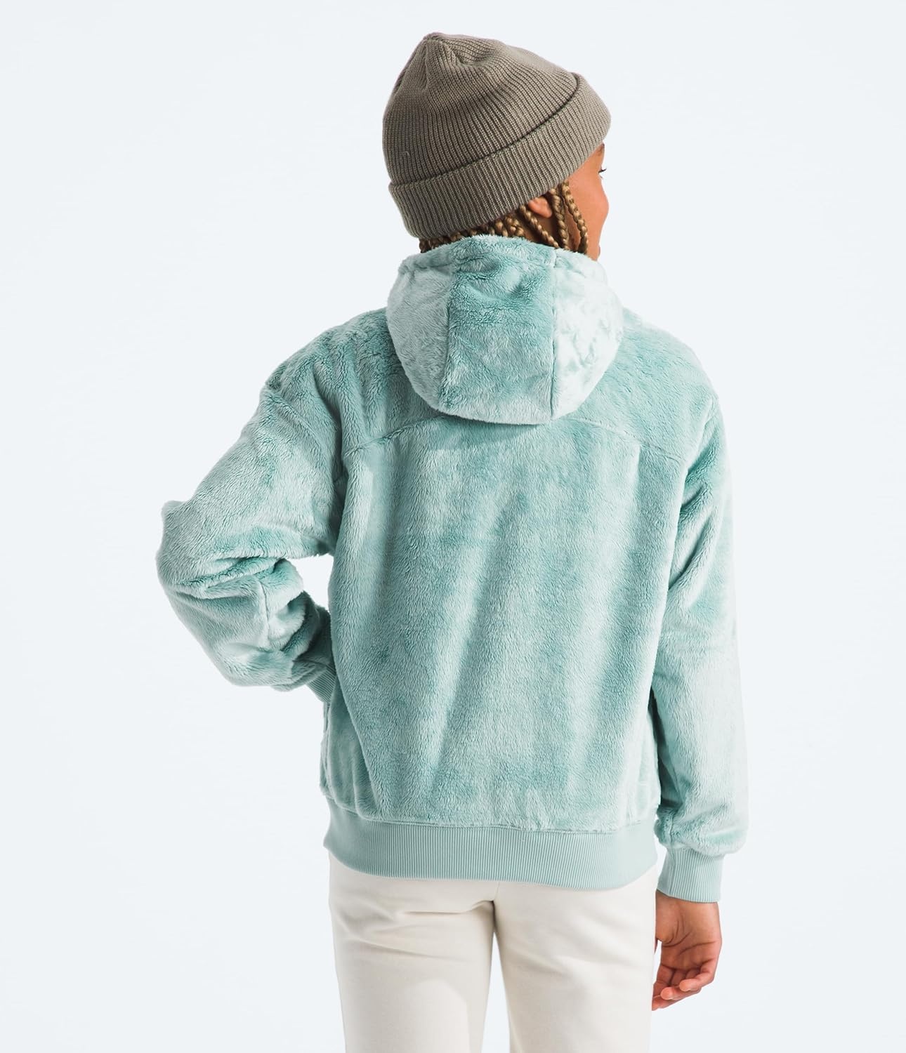 image:imageTHE NORTH FACE Girls Osito Full Zip Hoodie Fleece Hooded Jacket With Hand Pockets amp Durable Ribbed CollarMuted Pine