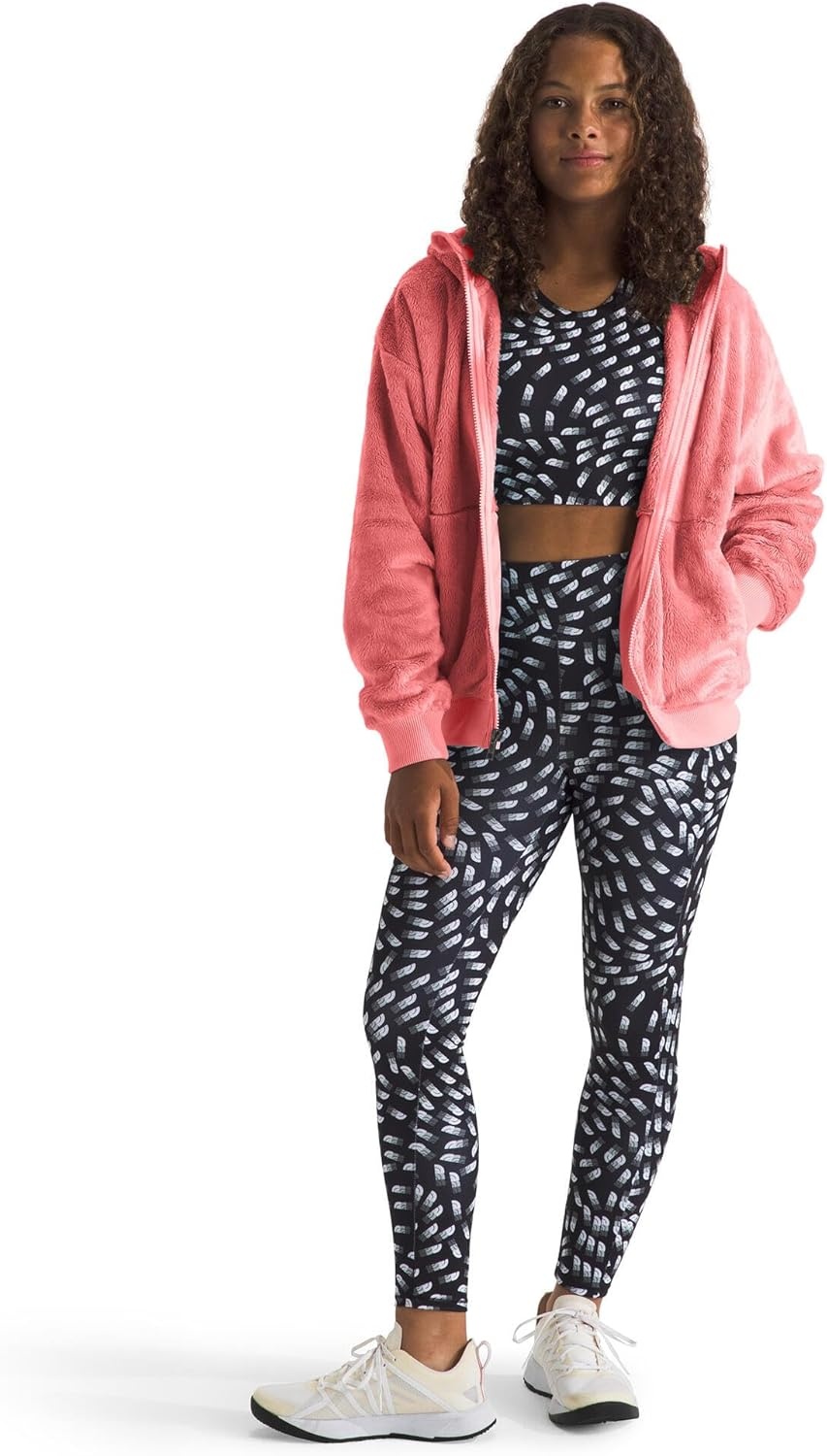 image:imageTHE NORTH FACE Girls Osito Full Zip Hoodie Fleece Hooded Jacket With Hand Pockets amp Durable Ribbed CollarTerracotta
