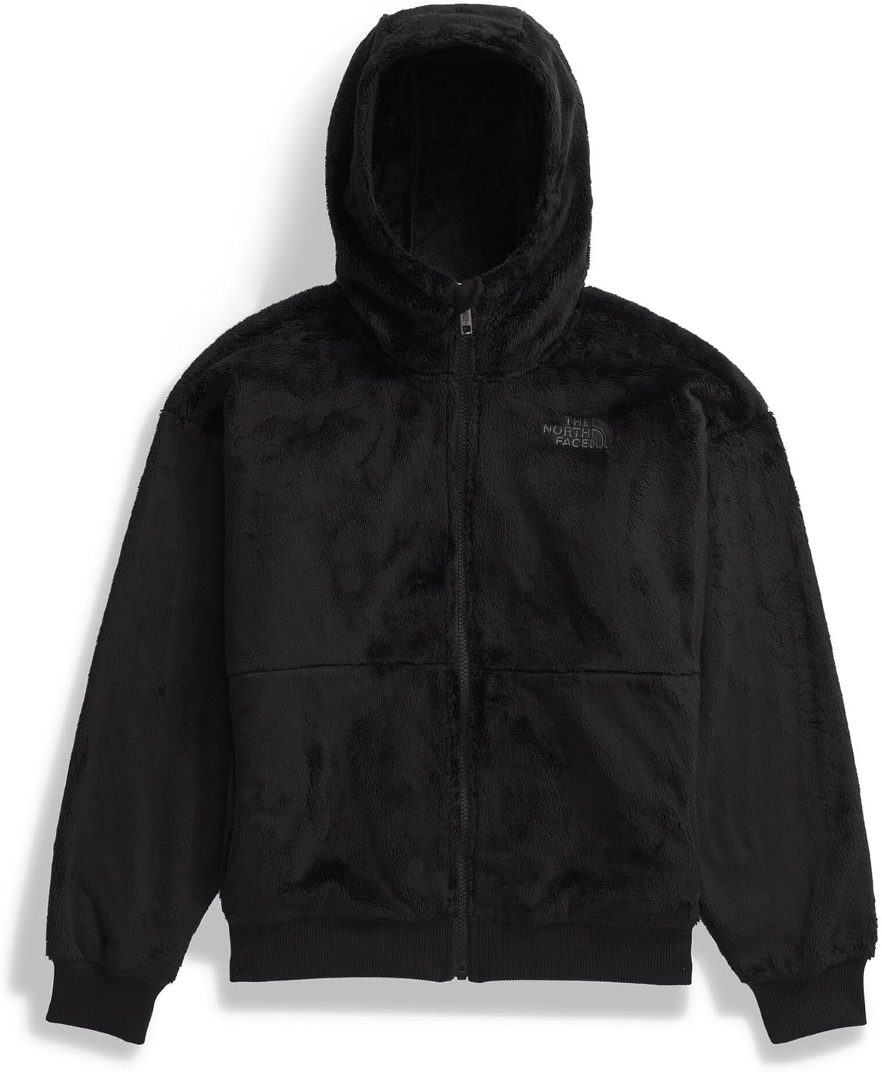 image:imageTHE NORTH FACE Girls Osito Full Zip Hoodie Fleece Hooded Jacket With Hand Pockets amp Durable Ribbed CollarTnf Black