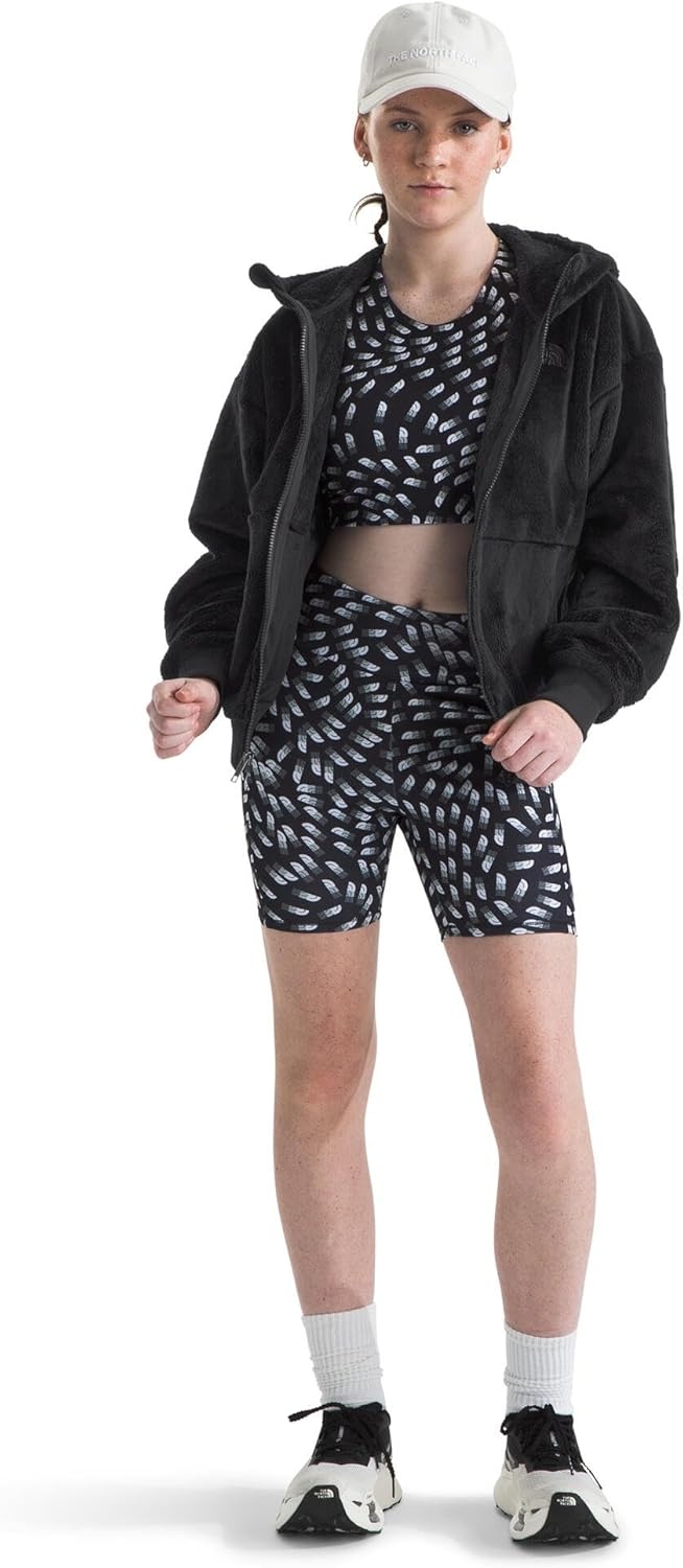 image:imageTHE NORTH FACE Girls Osito Full Zip Hoodie Fleece Hooded Jacket With Hand Pockets amp Durable Ribbed CollarTnf Black