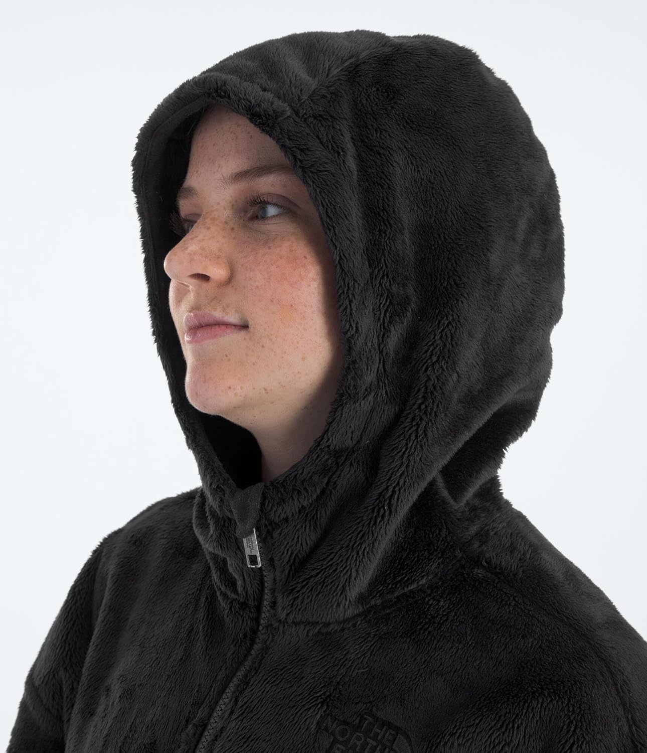 image:imageTHE NORTH FACE Girls Osito Full Zip Hoodie Fleece Hooded Jacket With Hand Pockets amp Durable Ribbed CollarTnf Black