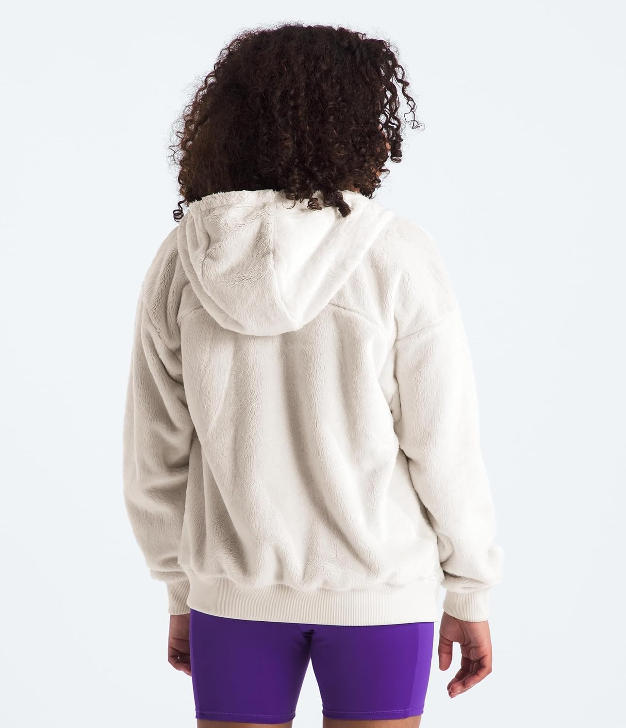 image:imageTHE NORTH FACE Girls Osito Full Zip Hoodie Fleece Hooded Jacket With Hand Pockets amp Durable Ribbed CollarWhite Dune
