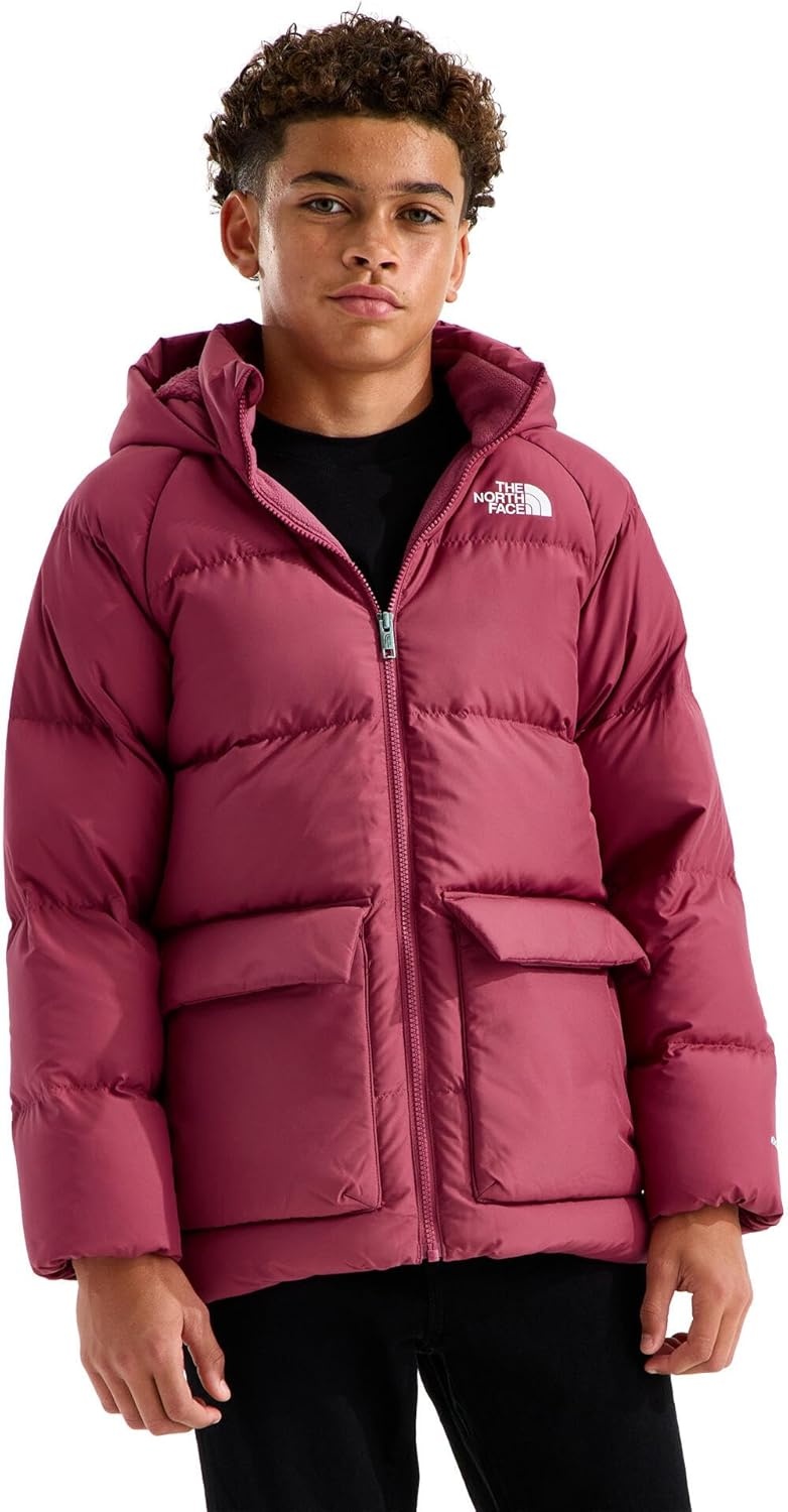 image:imageTHE NORTH FACE Kids North Down FleeceLined Short Parka 600 Fill Recycled Waterfowl Down Insulated Water RepellentFermented Clay