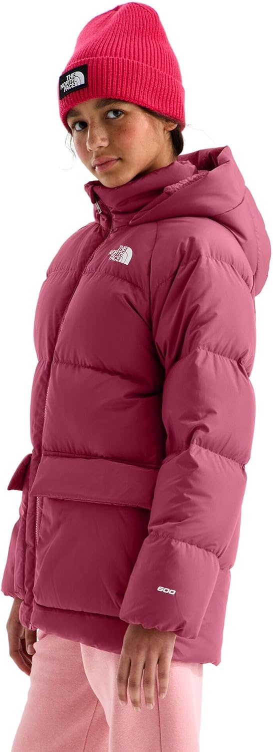 image:imageTHE NORTH FACE Kids North Down FleeceLined Short Parka 600 Fill Recycled Waterfowl Down Insulated Water RepellentFermented Clay