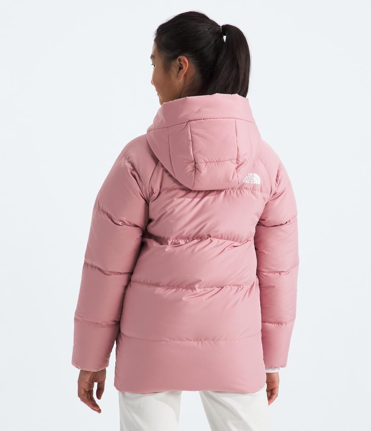 image:imageTHE NORTH FACE Kids North Down FleeceLined Short Parka 600 Fill Recycled Waterfowl Down Insulated Water RepellentMauve