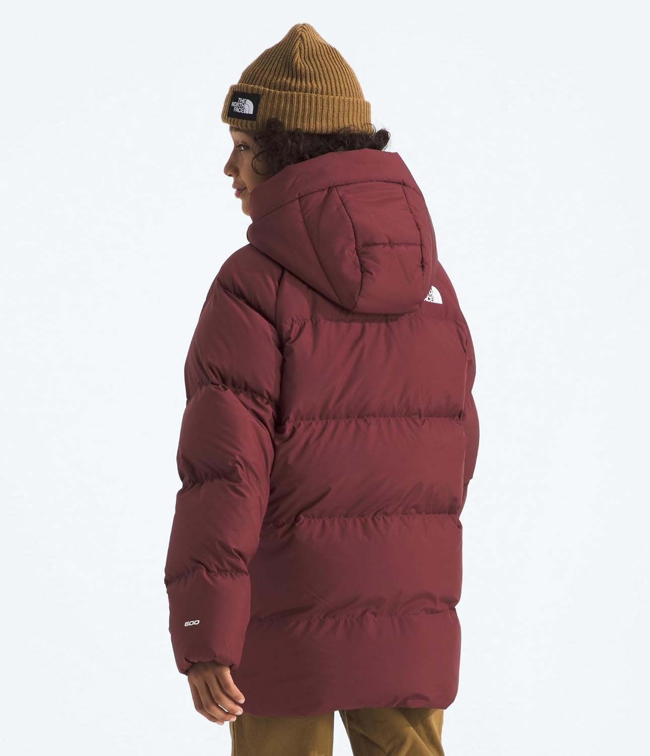 image:imageTHE NORTH FACE Kids North Down FleeceLined Short Parka 600 Fill Recycled Waterfowl Down Insulated Water RepellentSumac