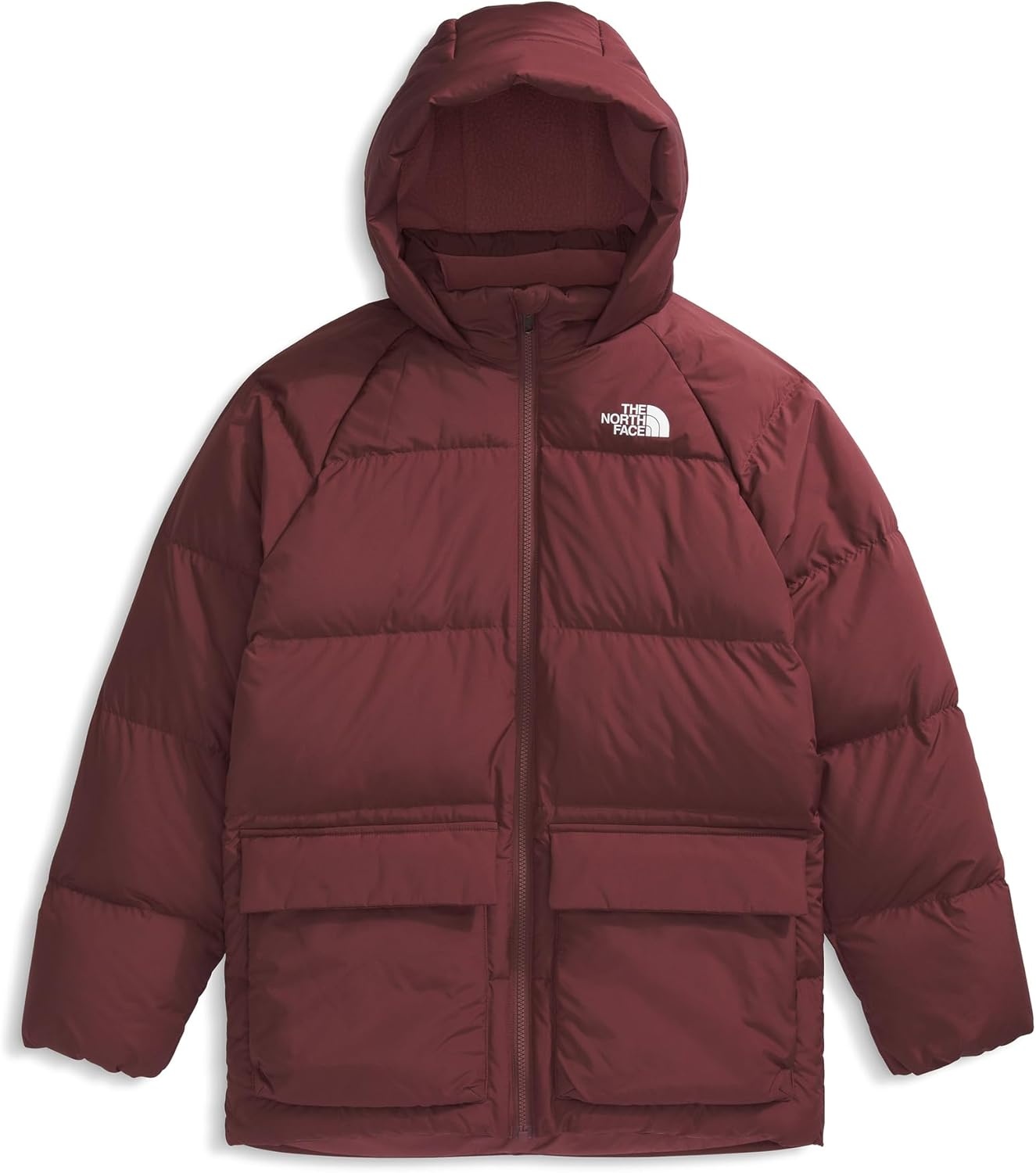 image:imageTHE NORTH FACE Kids North Down FleeceLined Short Parka 600 Fill Recycled Waterfowl Down Insulated Water RepellentSumac